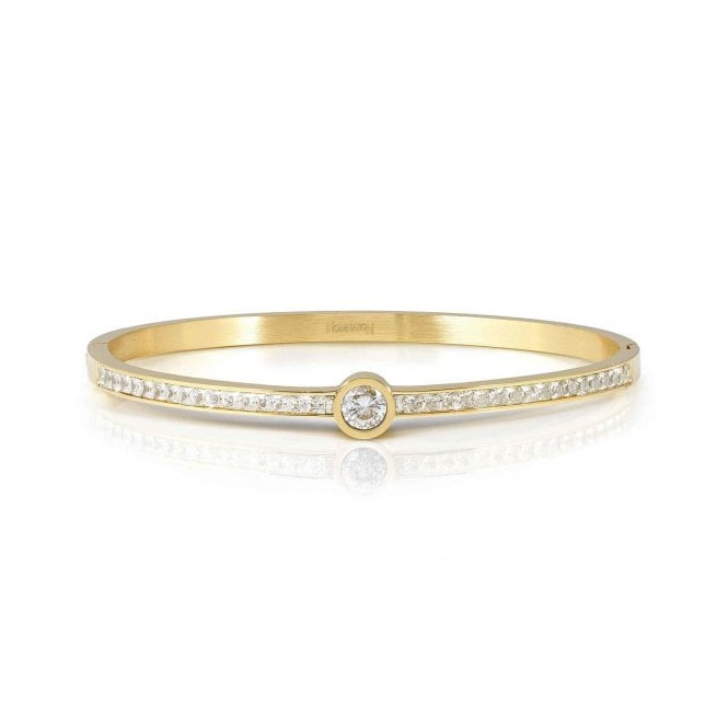 Nomination  Pretty Bangles Centre CZ Gold Tone Bangle 0.35cm, 6 x 5.2cm