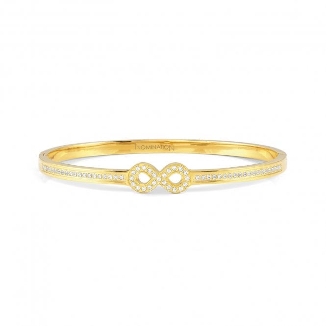 Nomination  Pretty Bangles CZ Infinity Gold Tone Bangle 6 x 5.20cm