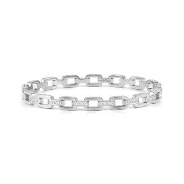 Nomination Pretty Bangles CZ Open Chain Link Bangle 6 x 5.20cm