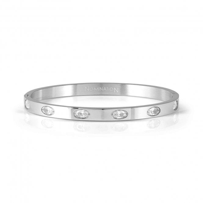 Nomination  Pretty Bangles CZ Oval Stones Bangle 0.5cm, 6 x 5.2cm
