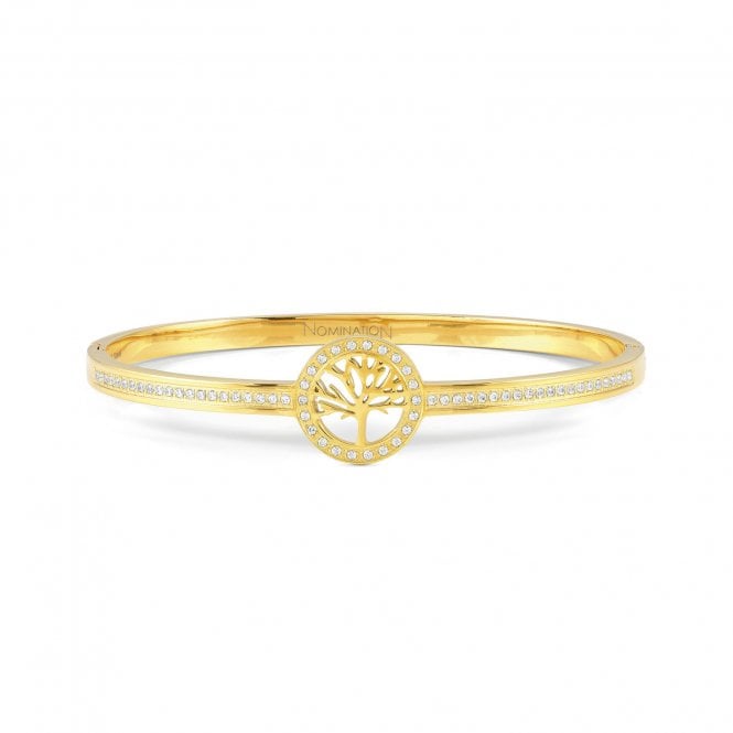 Nomination  Pretty Bangles CZ Tree Of Life Gold Tone Bangle 6.3 x 5.5cm