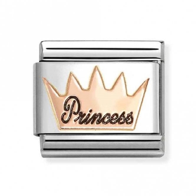 Nomination  Princess Crown Rose Gold Charm