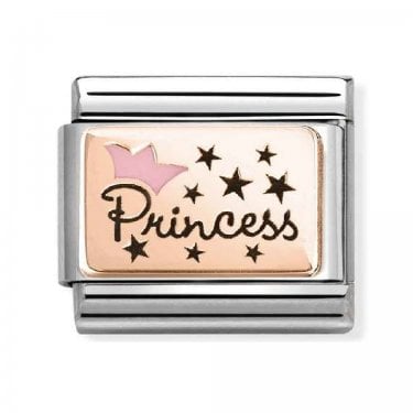 Nomination Princess with Pink Crown Rose Gold Charm