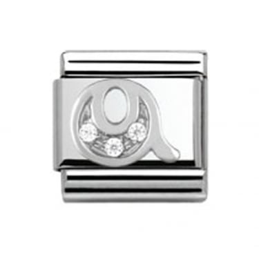 Nomination Q Initial Silver Shine