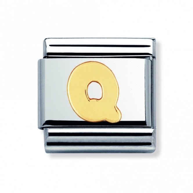 Nomination  Q Initial Yellow Gold 
