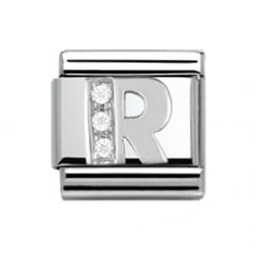 Nomination R Initial Silver Shine