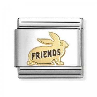 Nomination Rabbit Friends Yellow Gold Charm