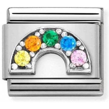 Nomination Rainbow Silver Charm