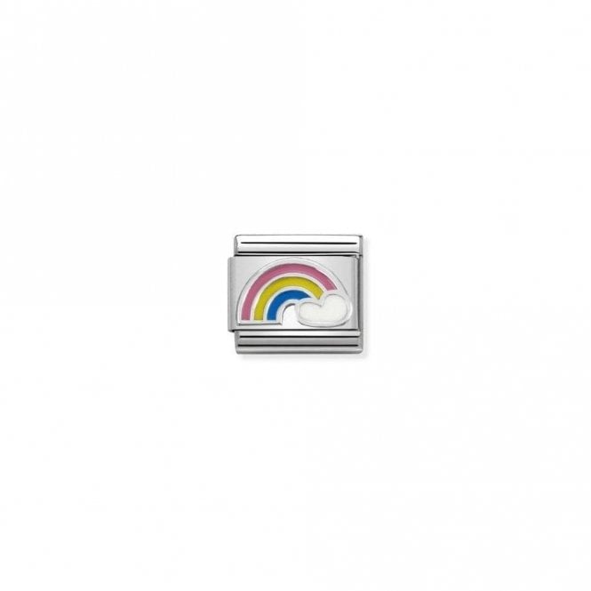 Nomination Rainbow with Cloud Silver Shine Charm
