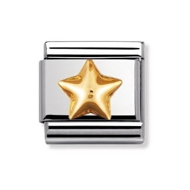 Nomination Raised Star Yellow Gold 