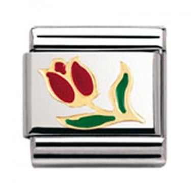 Nomination Red Tulip Yellow Gold