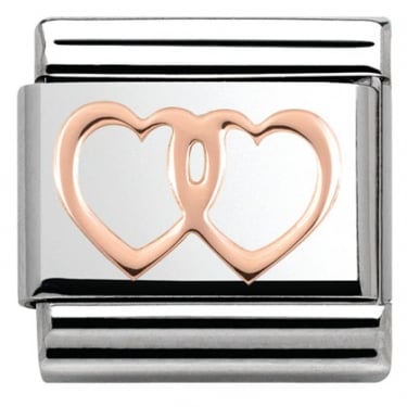Nomination Rose Double Heart