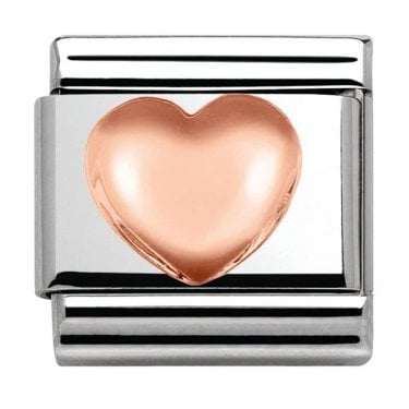 Nomination Rose Gold Raised Heart 