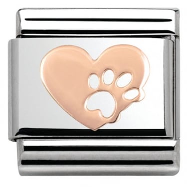 Nomination Rose Heart with Paw