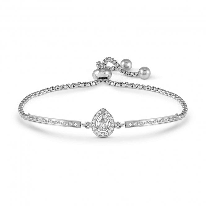 Nomination  Royal Dream CZ Teardrop Stainless Steel Adjustable Slider Bracelet 6.5 x 1.1cm, 14-19cm