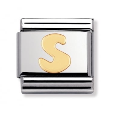 Nomination S Initial Yellow Gold 