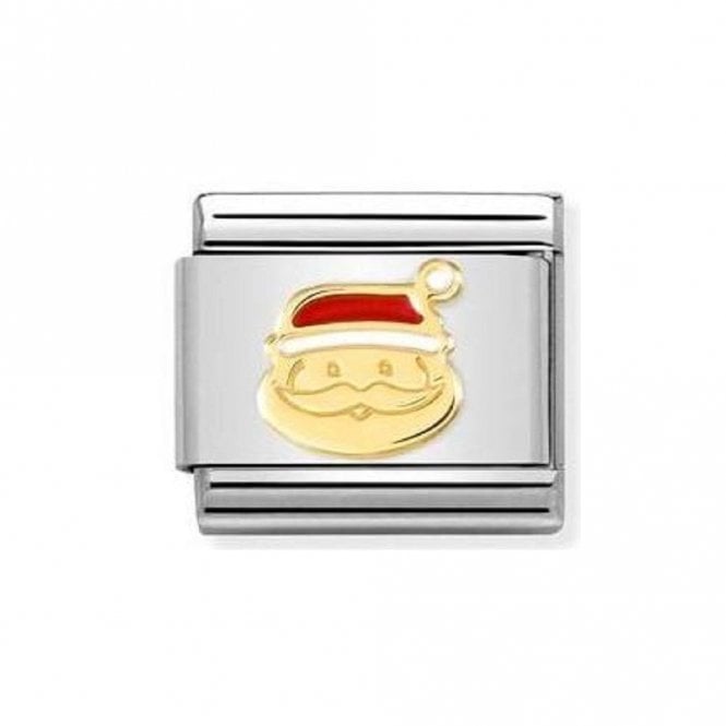 Nomination Santa Claus Face Yellow Gold Charm