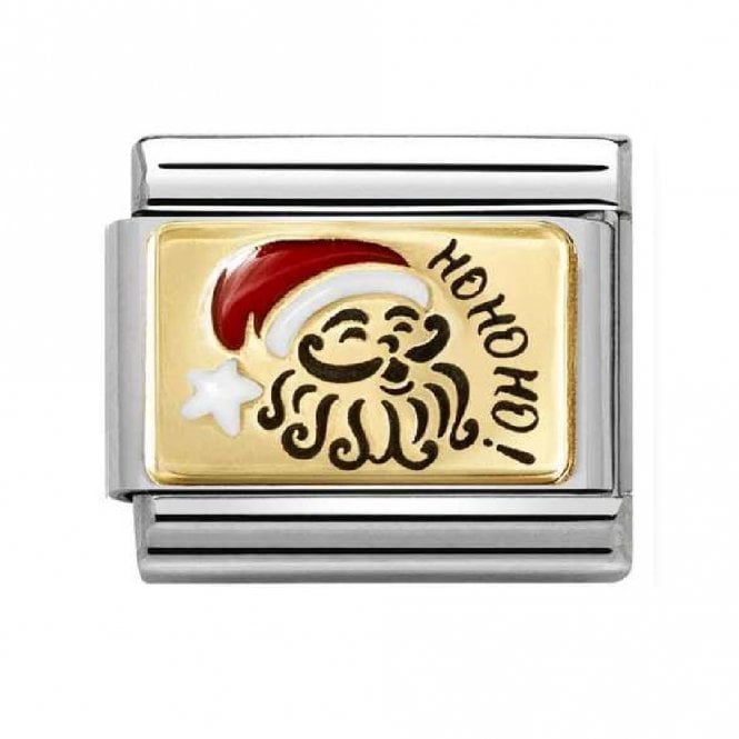 Nomination  Santa HO HO HO Yellow Gold Charm