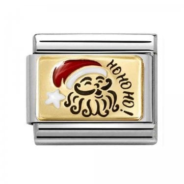 Nomination Santa HO HO HO Yellow Gold Charm
