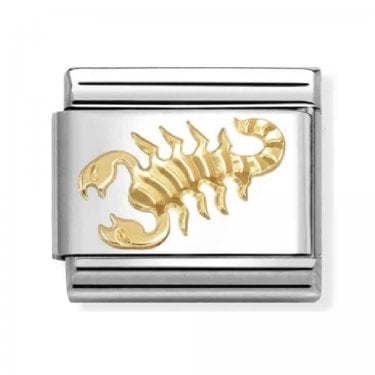 Nomination Scorpio Zodiac Etched Yellow Gold Charm