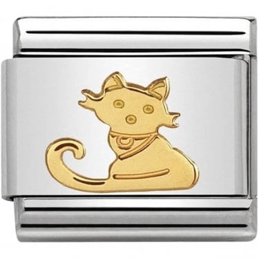 Nomination Seated Cat Yellow Gold