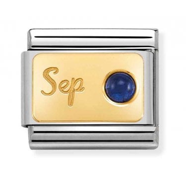 Nomination September Sapphire Yellow Gold Charm