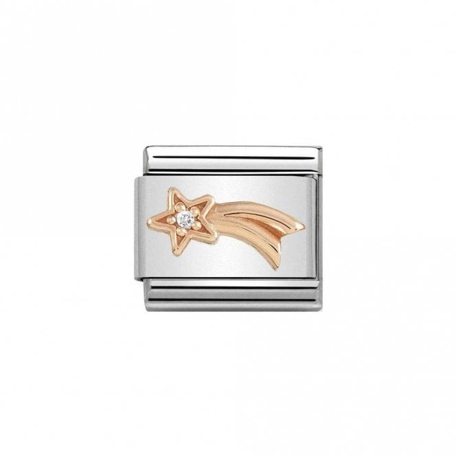 Nomination  Shooting Star with White CZ Rose Gold 