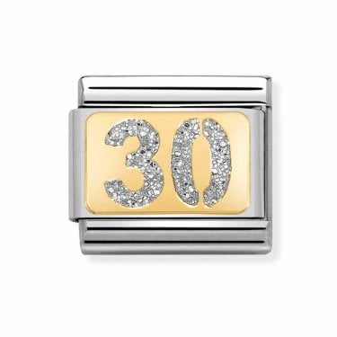 Nomination Silver Glitter 30 Yellow Gold