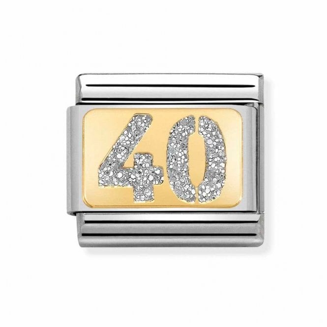 Nomination  Silver Glitter 40 Yellow Gold