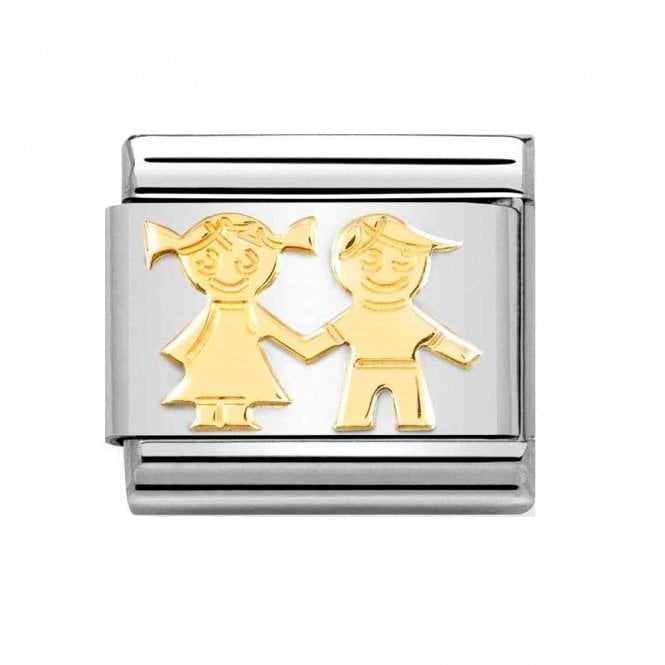 Nomination  Sister and Brother Yellow Gold Charm