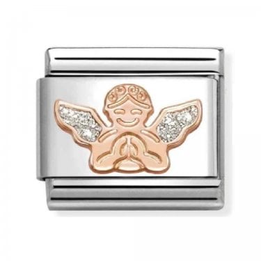 Nomination Sliver Glitter Angel Rose Gold Charm