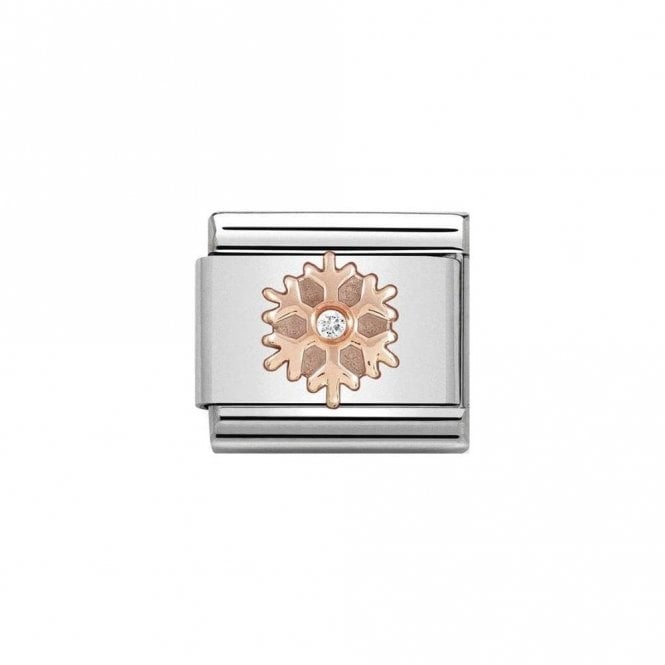 Nomination  Snowflake with White CZ Rose Gold 