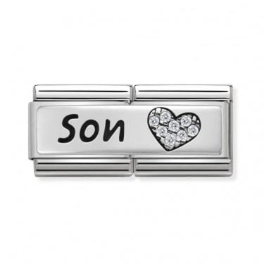Nomination Son CZ Double Silver Shine