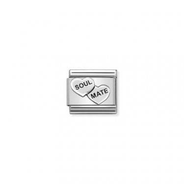 Nomination Soul Mate in Hearts Silver Shine 