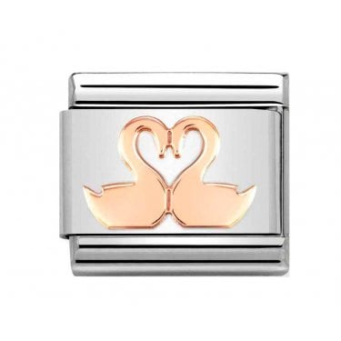 Nomination Swans Rose Gold Charm
