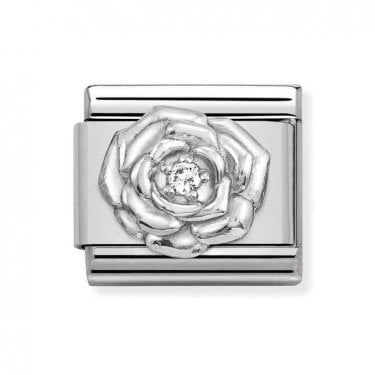 Nomination Swarovski Rose Silver Charm