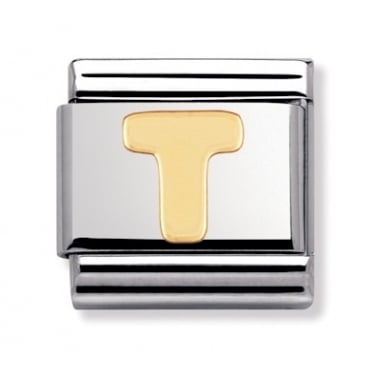 Nomination T Initial Yellow Gold 