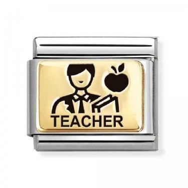 Nomination Teacher (Him) Yellow Gold Charm