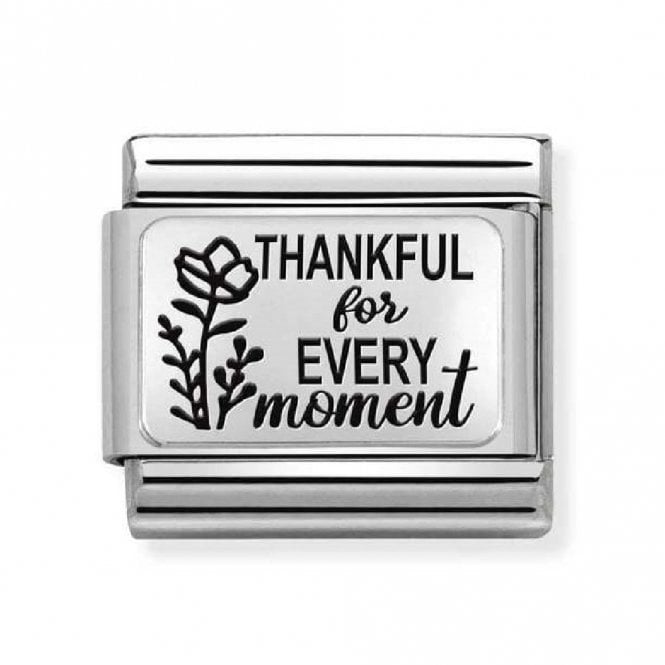 Nomination  Thankful for Every Moment Silver Shine Charm