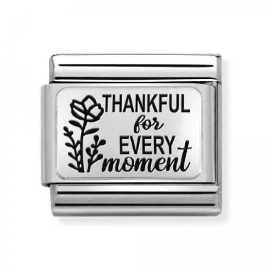 Nomination Thankful for Every Moment Silver Shine Charm