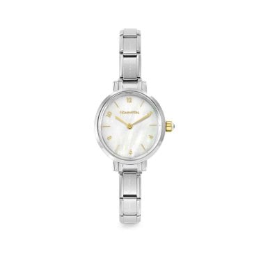 Nomination Time Oval Mother of Pearl Dial Stainless Steel Watch