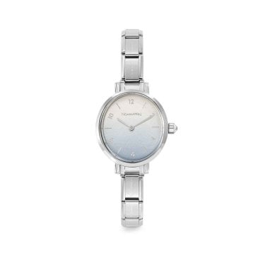 Nomination Time Oval Pastel Blue Dial Stainless Steel Watch