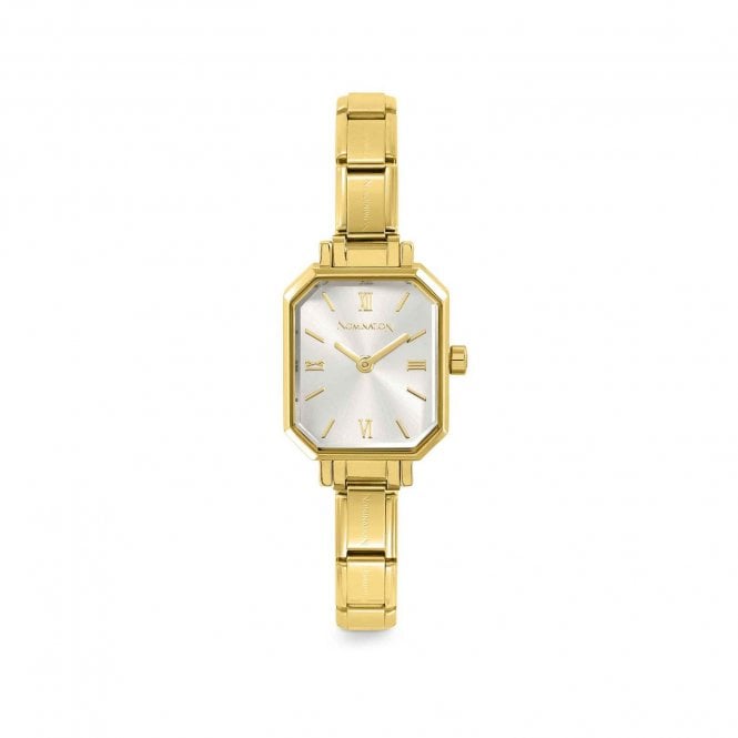 Nomination  Time Paris Silver Dial Gold Tone Stainless Steel Watch