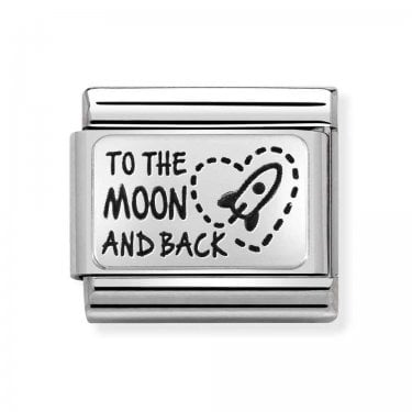 Nomination To the Moon and Back Silver Shine Charm