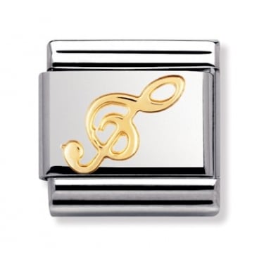 Nomination Treble Clef Yellow Gold 