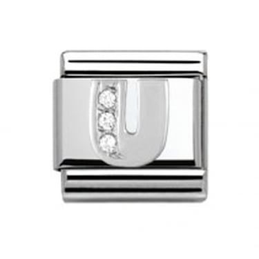 Nomination U Initial Silver Shine