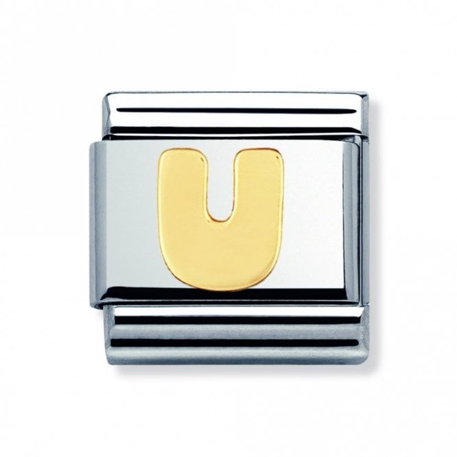 Nomination  U Initial Yellow Gold 