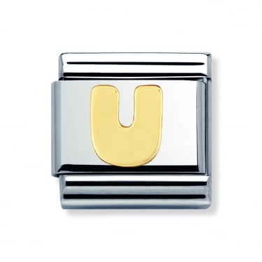 Nomination U Initial Yellow Gold 