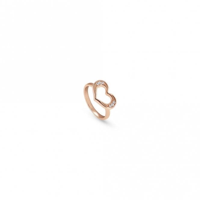 Nomination  Unica Sterling Silver Gold Pink Heart Ring