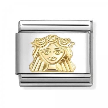 Nomination Virgo Zodiac Etched Yellow Gold Charm